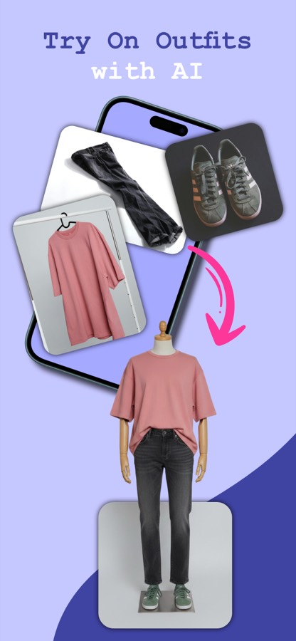 AI virtual try-on of a full outfit in Outfit Checker